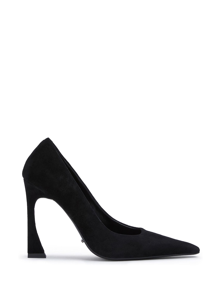 Tony Bianco Black Swish Suede Pointed Toe Court Heels - Image 1 of 4