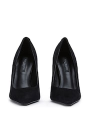 Tony Bianco Black Swish Suede Pointed Toe Court Heels - Image 2 of 4
