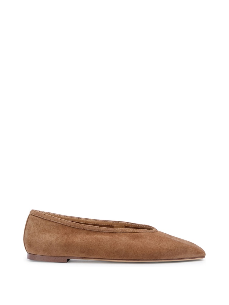 Tony Bianco Natural Suede Ballet Shoes - Image 1 of 4 Tony Bianco Natural Suede Ballet Shoes - Image 1 of 4