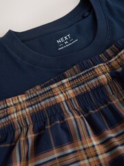 Marineblau/blau - Kurzärmeliger Jersey-Pyjama - Bild 11 von 12