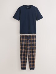 Marineblau/blau - Kurzärmeliger Jersey-Pyjama - Bild 8 von 12