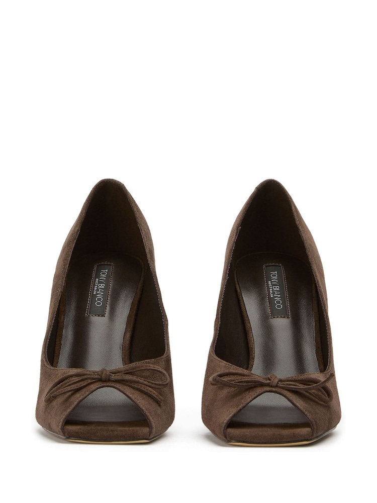 Tony Bianco Brown Pearla Espresso Suede Stiletto Heel Shoes - Image 2 of 3 Tony Bianco Brown Pearla Espresso Suede Stiletto Heel Shoes - Image 2 of 3