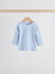 Blue Hello World Top and Leggings Baby Set (0-18mths) - Image 3 of 12