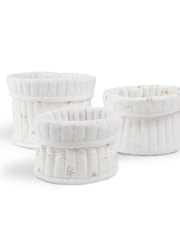 Cuddleco Set of 3 Cashmere Meadow Storage Baskets - Image 2 of 5