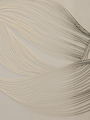 Textured Linear Swirl Framed Fabric Wall Art - 圖片 3/3