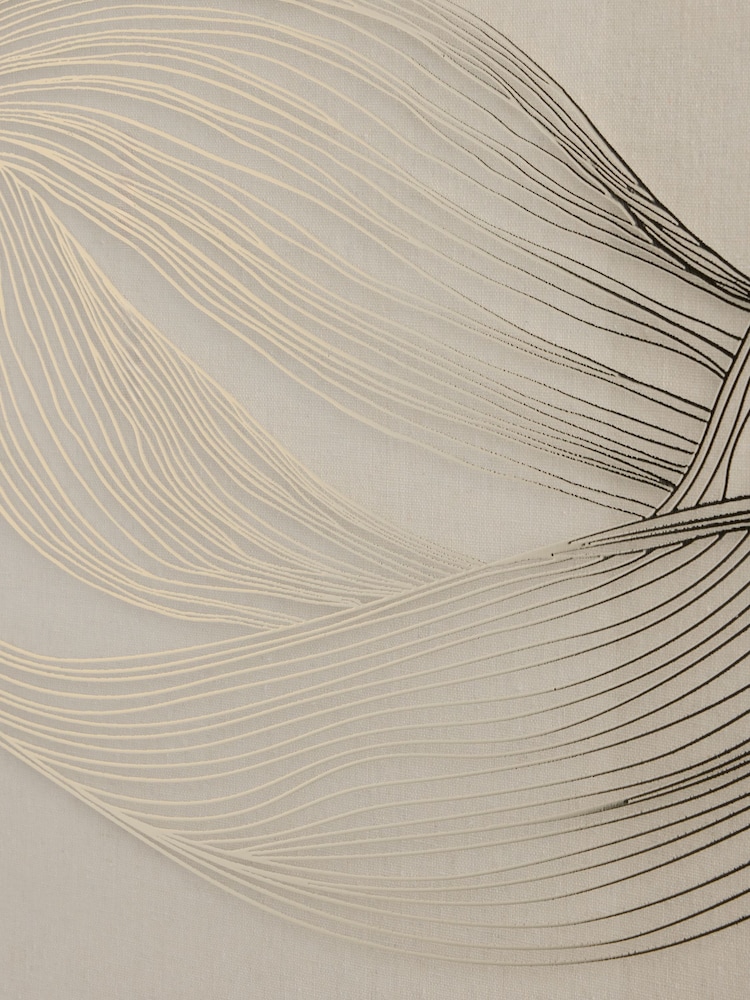 Textured Linear Swirl Framed Fabric Wall Art - 圖片 3/3 Textured Linear Swirl Framed Fabric Wall Art - 圖片 3/3