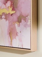 Pink Watercolour Framed Abstract Wall Art - Image 3 of 6