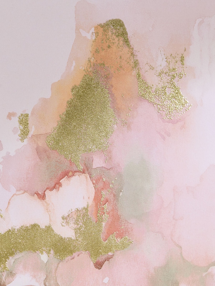 Pink Watercolour Framed Abstract Wall Art - Image 6 of 6