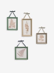 Set of 4 Neutral Hanging Etched Botanical Wall Art - Image 6 of 7