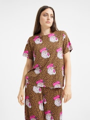 Urban Threads Brown Cowboy Santa Long Pyjamas Set - Image 4 of 5