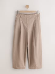 Stone Pleated Barrel Leg Chino Trousers - Image 1 of 3