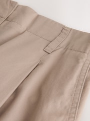 Stone Pleated Barrel Leg Chino Trousers - Image 2 of 3