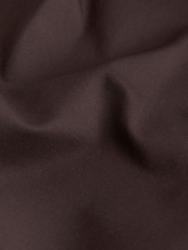 Chocolate Brown Pleated Barrel Leg Chino Trousers - Image 2 of 3