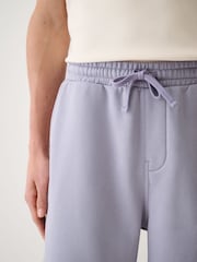 Lilac Purple Jersey Jort Shorts - Image 7 of 12