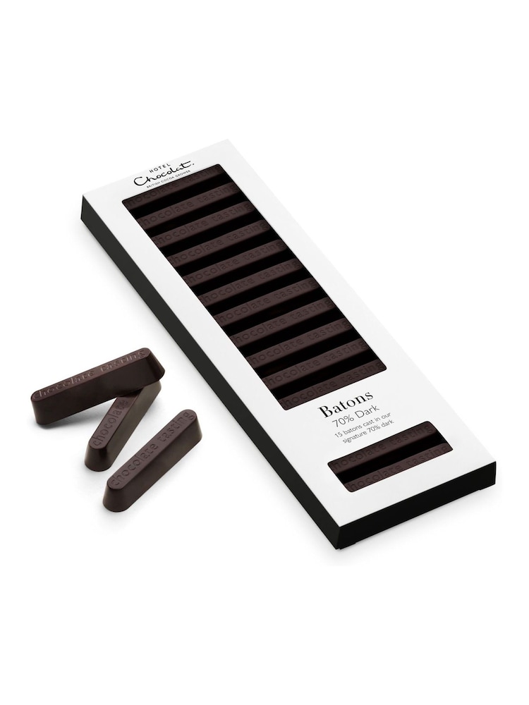 Hotel Chocolat 70% Dark Chocolate Batons Gift Box - Image 2 of 3 Hotel Chocolat 70% Dark Chocolate Batons Gift Box - Image 2 of 3