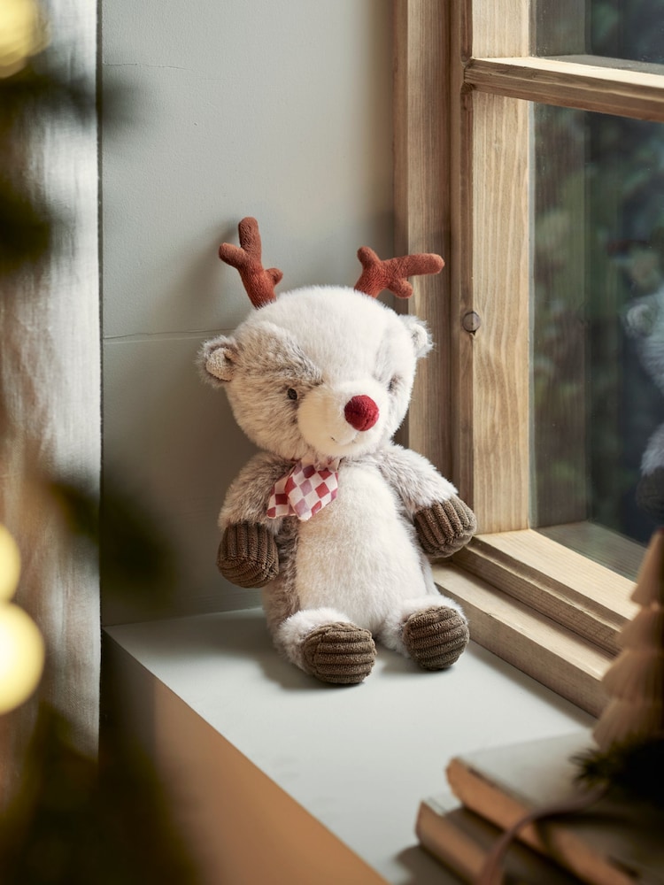 Mamas & Papas Multi Christmas Reindeer Soft Toy 2025 - Image 1 of 5 Mamas & Papas Multi Christmas Reindeer Soft Toy 2025 - Image 1 of 5