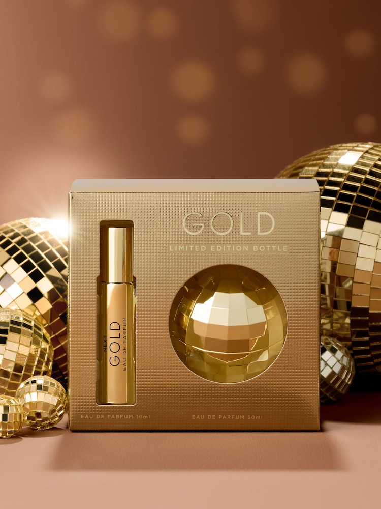 Disco Ball 50ml and 10ml Gold Perfume Gift Set - Image 1 of 2 Disco Ball 50ml and 10ml Gold Perfume Gift Set - Image 1 of 2