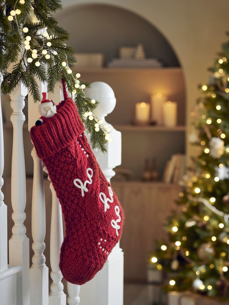 Mamas & Papas Red Christmas Large Knitted Stocking 2025 - Image 1 of 2 Mamas & Papas Red Christmas Large Knitted Stocking 2025 - Image 1 of 2