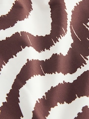 Daily by Desmond and Dempsey Chocolate Brown Wave Keyhole Scoop Swimsuit with Tummy Control - Image 8 of 9