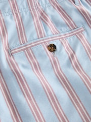 Blue Cotton Stripe Chino Shorts - Image 10 of 11