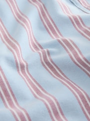 Blue Cotton Stripe Chino Shorts - Image 11 of 11