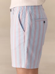 Blue Cotton Stripe Chino Shorts - Image 5 of 11
