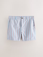 Blue Cotton Stripe Chino Shorts - Image 8 of 11