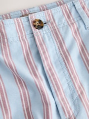 Blue Cotton Stripe Chino Shorts - Image 9 of 11