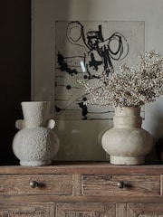 Abigail Ahern Off White Fulton Rustic Paper Mache Vase - Image 2 of 4