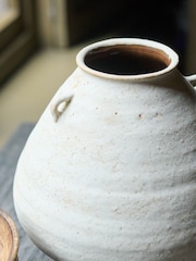 Abigail Ahern Off White Lorewood Ceramic Textured Vase - Image 2 of 4