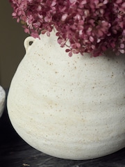 Abigail Ahern Off White Lorewood Ceramic Textured Vase - Image 4 of 4