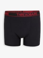 Threadbare Black Hipster Fit Boxer Shorts (3 Pack) - Image 2 of 5