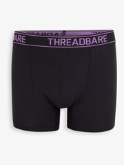 Threadbare Black Hipster Fit Boxer Shorts (3 Pack) - Image 4 of 5