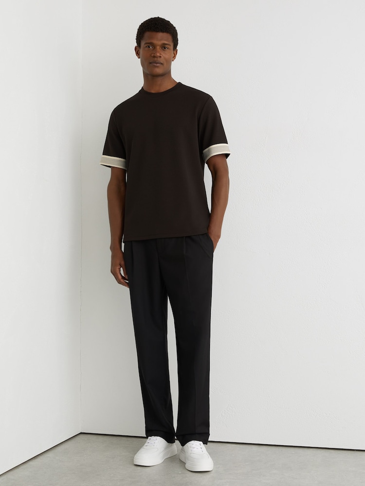 Reiss Chocolate Brown Aries T-Shirts - Image 1 of 6
