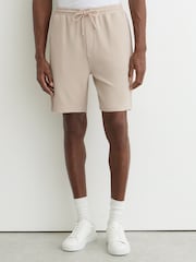 Reiss Stone Tavolla Textured Drawstring Shorts - Image 4 of 6