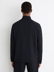 Reiss Navy Sole Textured Half-Zip Funnel-Neck Jumper - Image 5 of 6