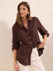 Friends Like These Textured Button Front Shirt - Imagen 1 de 5