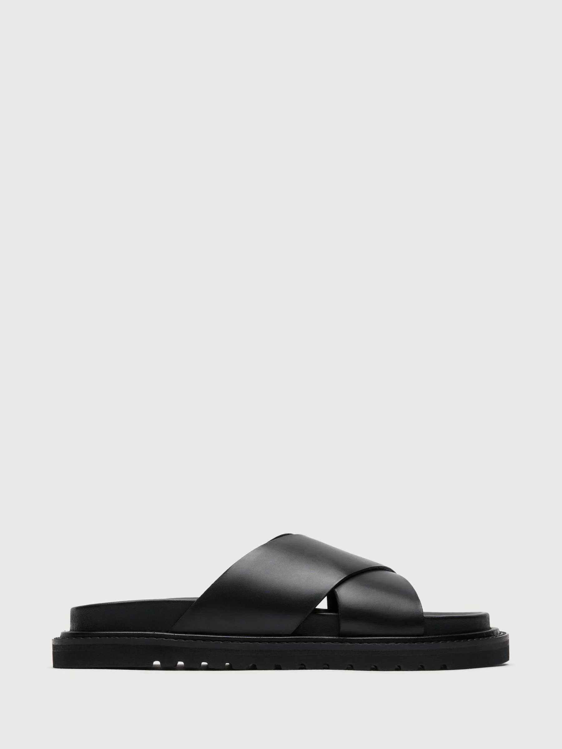 Buy Walk London Black Ezra Cross Strap Sandals from Next USA