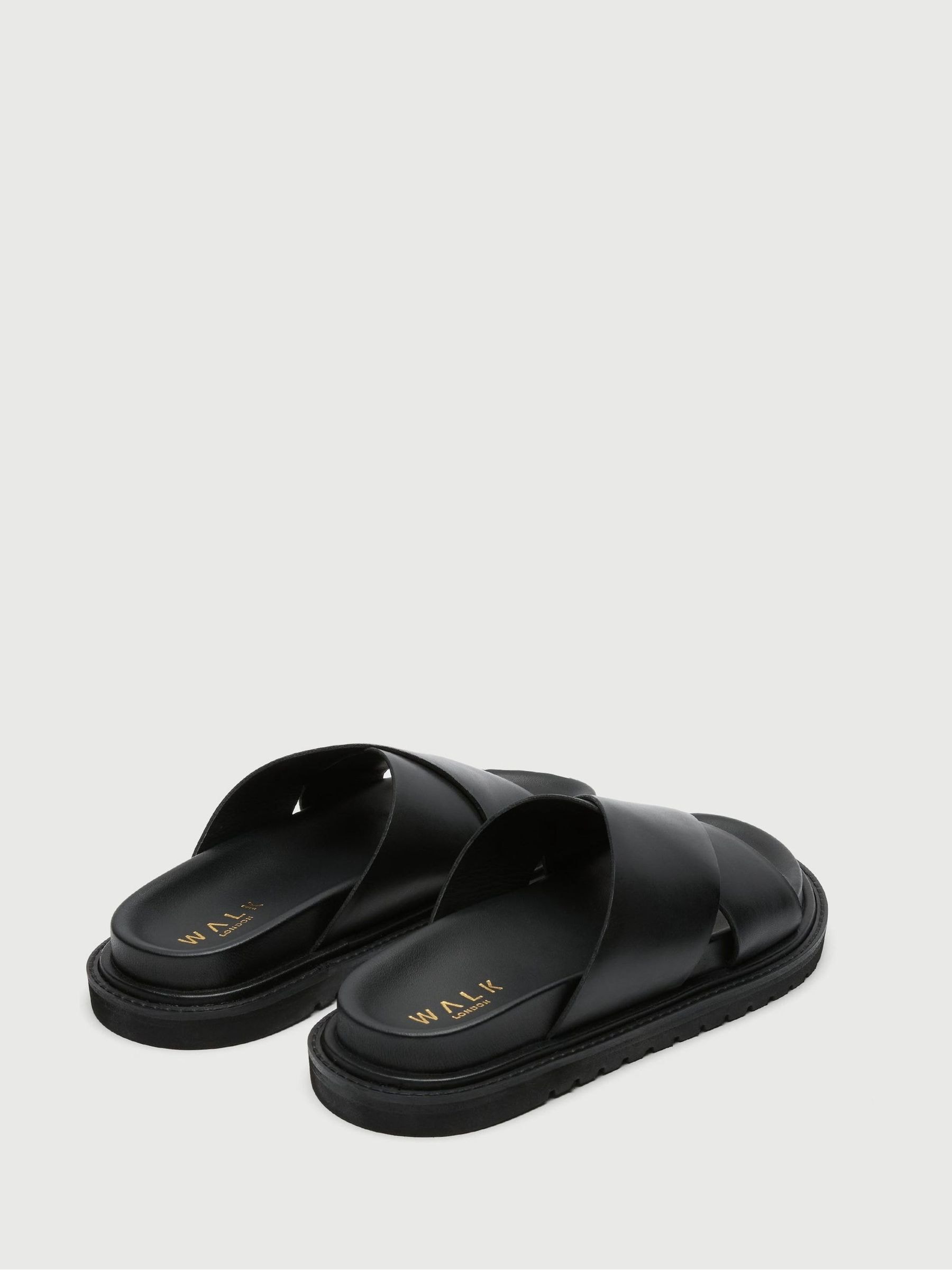 Buy Walk London Black Ezra Cross Strap Sandals from Next USA