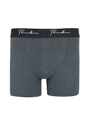 Threadbare Black Hipster Fit Script Boxer Shorts (3 Pack) - Image 4 of 5