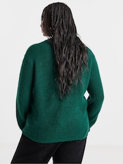 Simply Be Green Diamante Bow Knitted Cardigan - Image 2 of 4