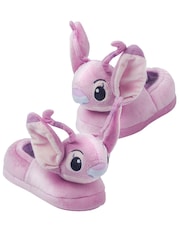Character Pink Disney Lilo And Stitch Slippers 3D Angel Head - Image 3 of 6