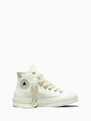 Converse White Chuck Taylor EVA Lift Strawberry Trainers - Image 1 of 8