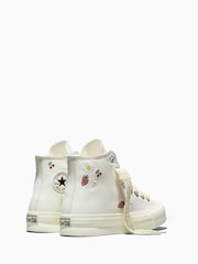 Converse White Chuck Taylor EVA Lift Strawberry Trainers - Image 4 of 8