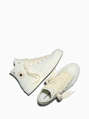 Converse White Chuck Taylor EVA Lift Strawberry Trainers - Image 5 of 8