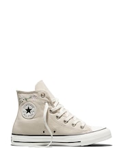 Converse Cream Chuck Taylor Flower Print Hightop Trainers - Image 6 of 9