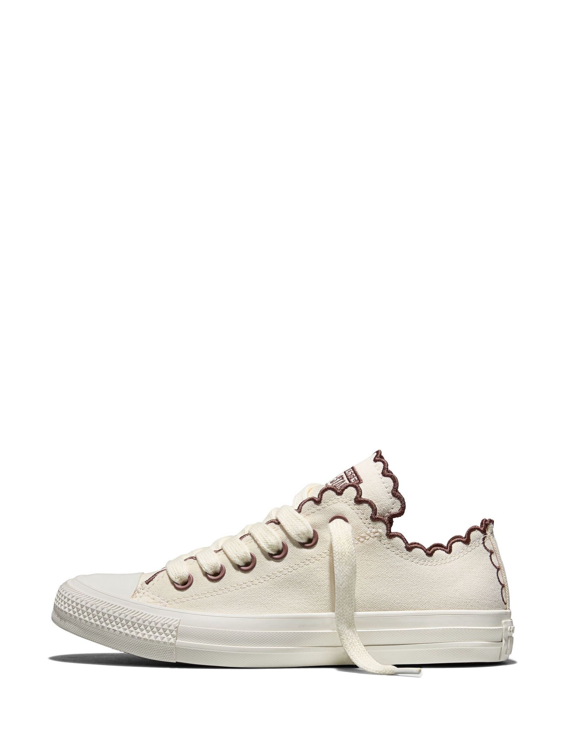 Buy Converse Cream Chuck Taylor Scallop Low Trainers from Next USA