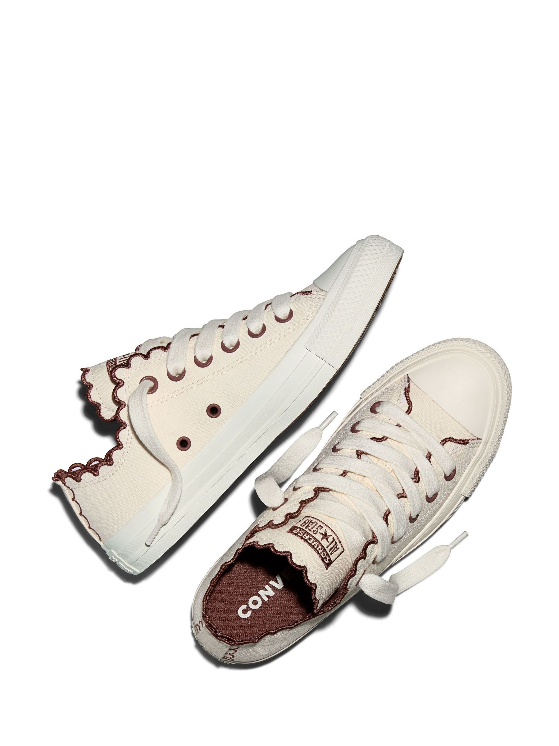 Buy Converse Cream Chuck Taylor Scallop Low Trainers from Next USA
