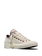 Converse Cream Chuck Taylor Scallop Low Trainers - Image 7 of 9