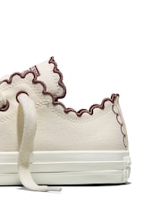 Converse Cream Chuck Taylor Scallop Low Trainers - Image 9 of 9